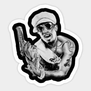 Andre 3000 Black and white Sticker